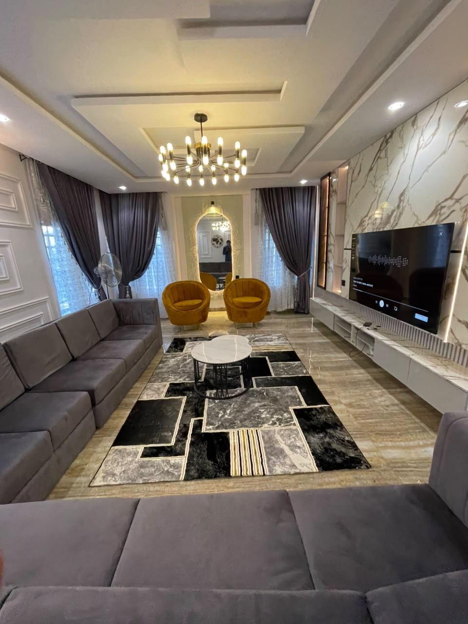 Serviced apartment interior ready for guests